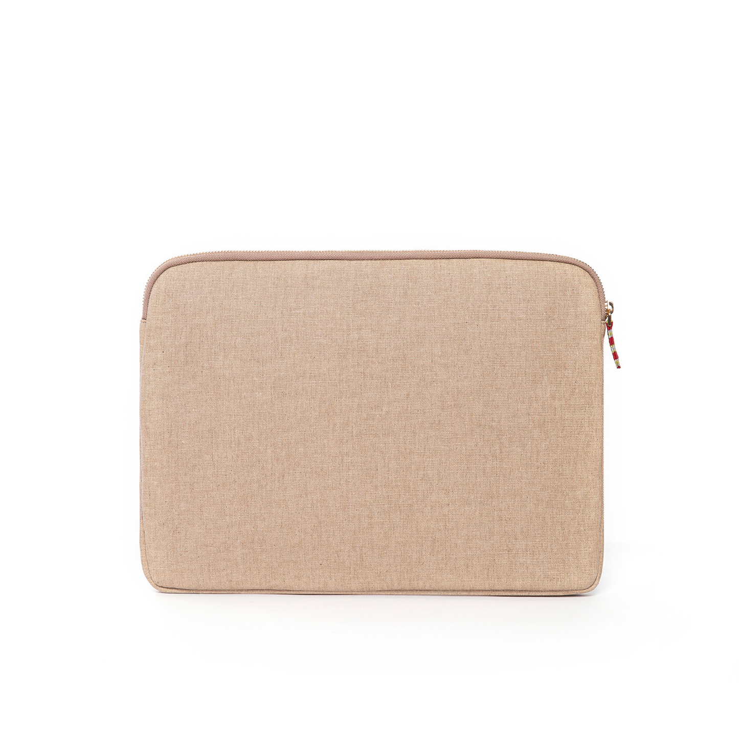 Zipped Cream Canvas Laptop Case for 13" 14"